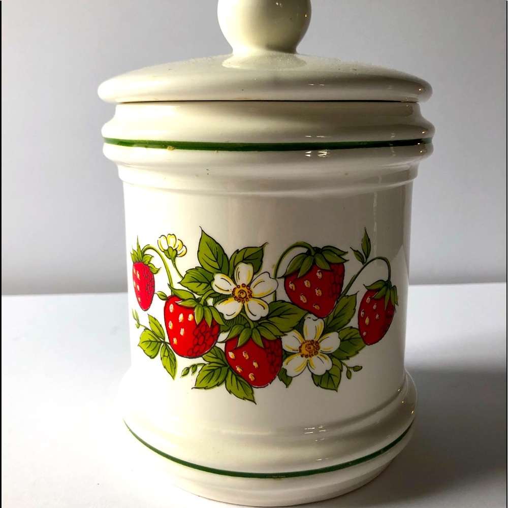 Vintage Sears Strawberry Fields Canister Made in Japan